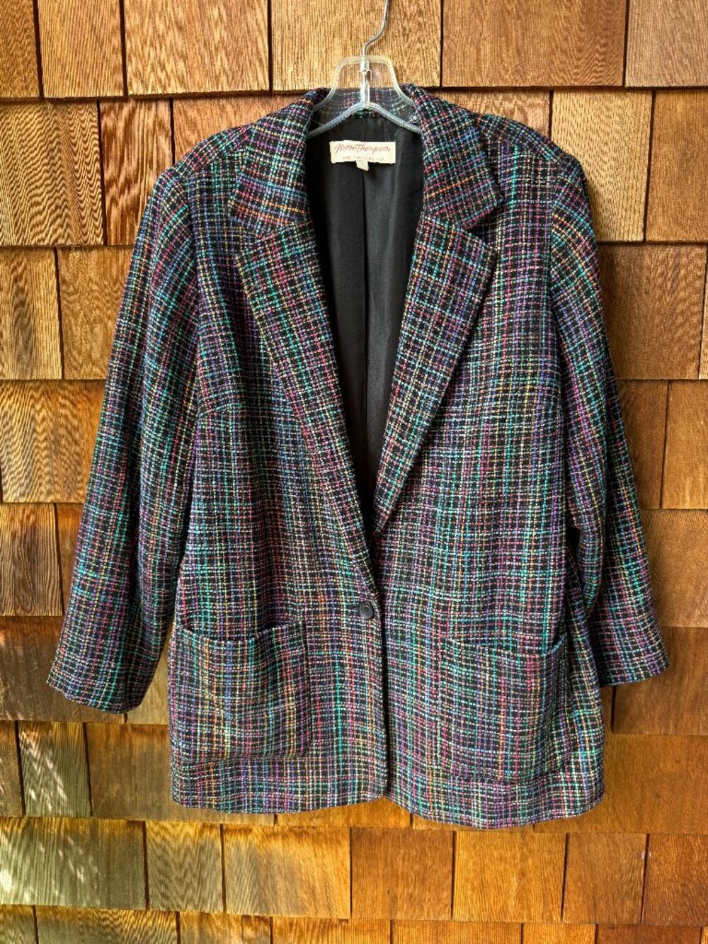 VTG NORM THOMPSON Colorful Tweed Blazer in Women's 1X